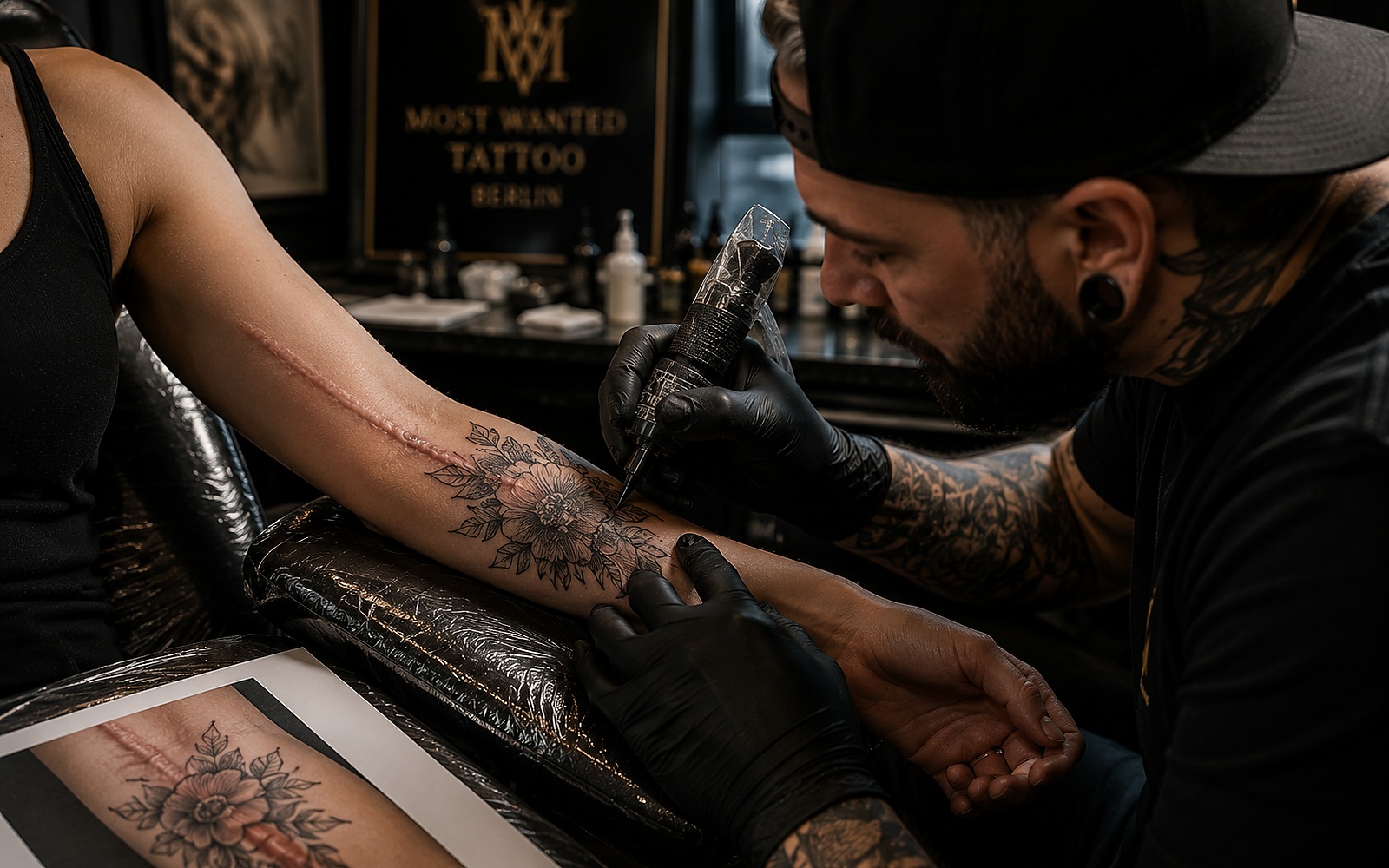 Tattoo über Narben: Kann man Narben übertätowieren?