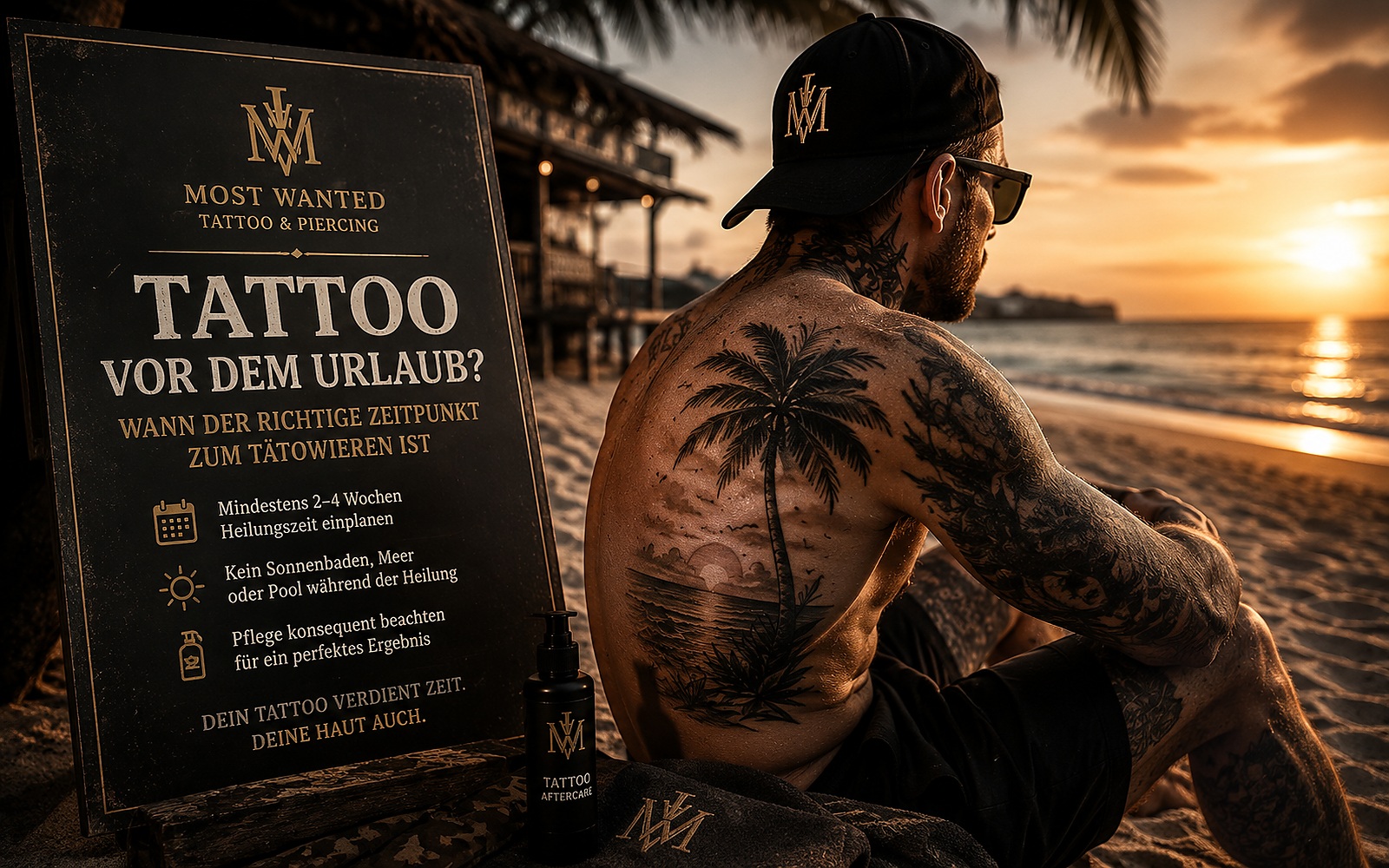 Tattoo vor dem Urlaub? Wann der richtige Zeitpunkt zum Tätowieren ist