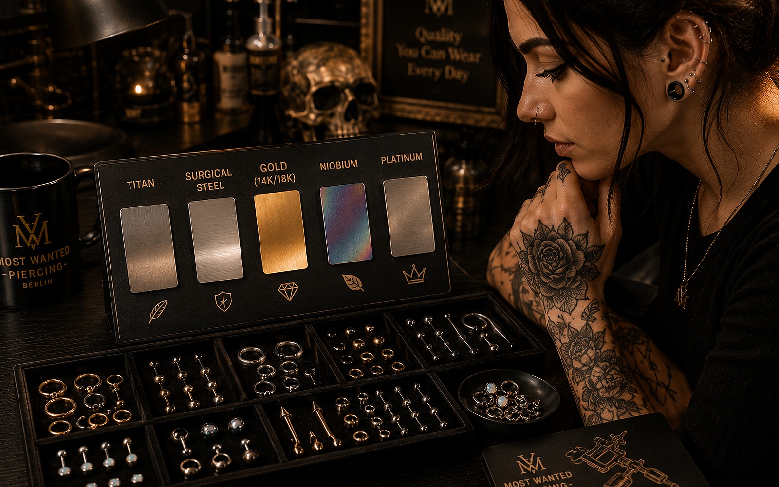 Welches Material ist beim Piercing besonders wertvoll?
