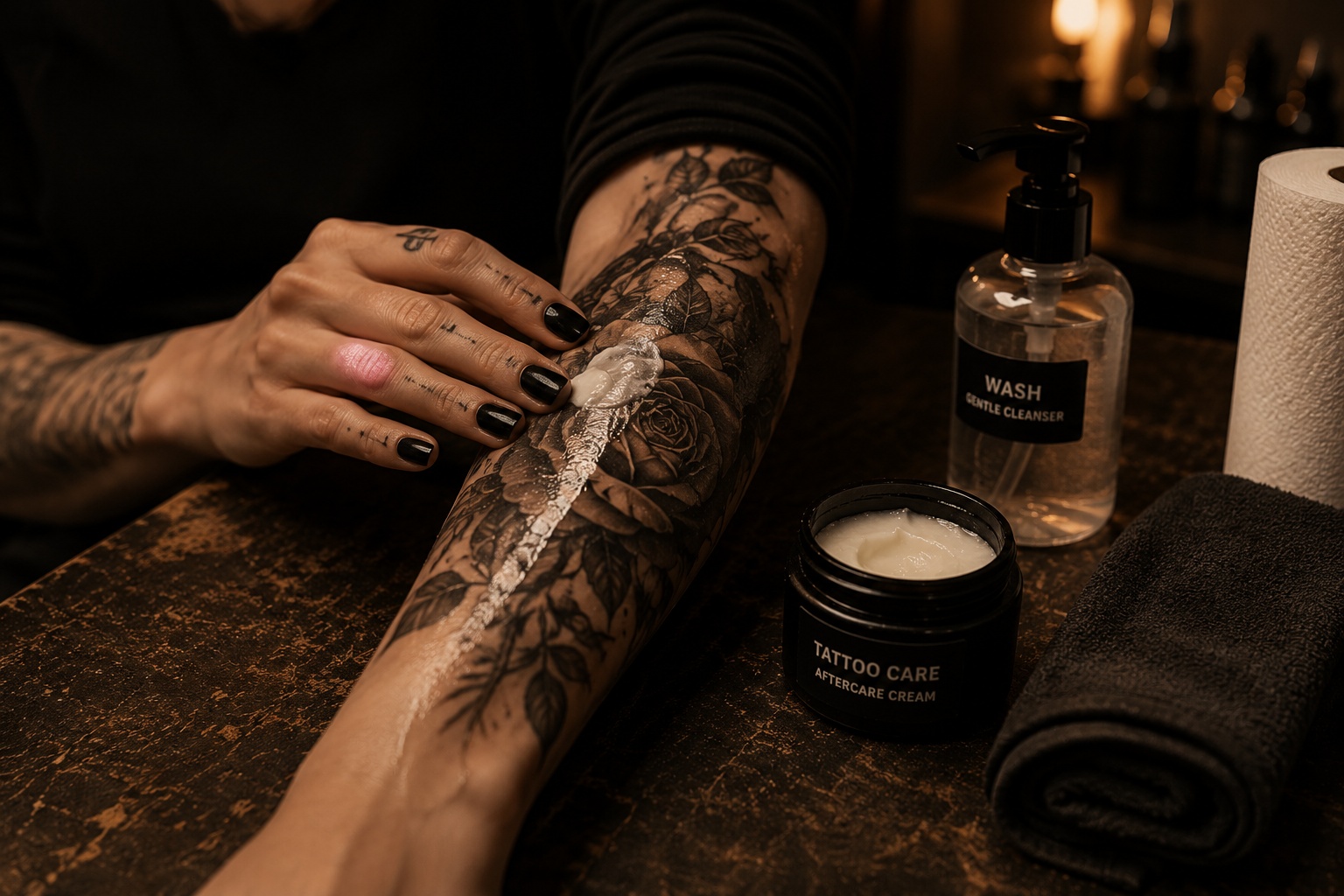 Tattoo Pflege bei Most Wanted Berlin